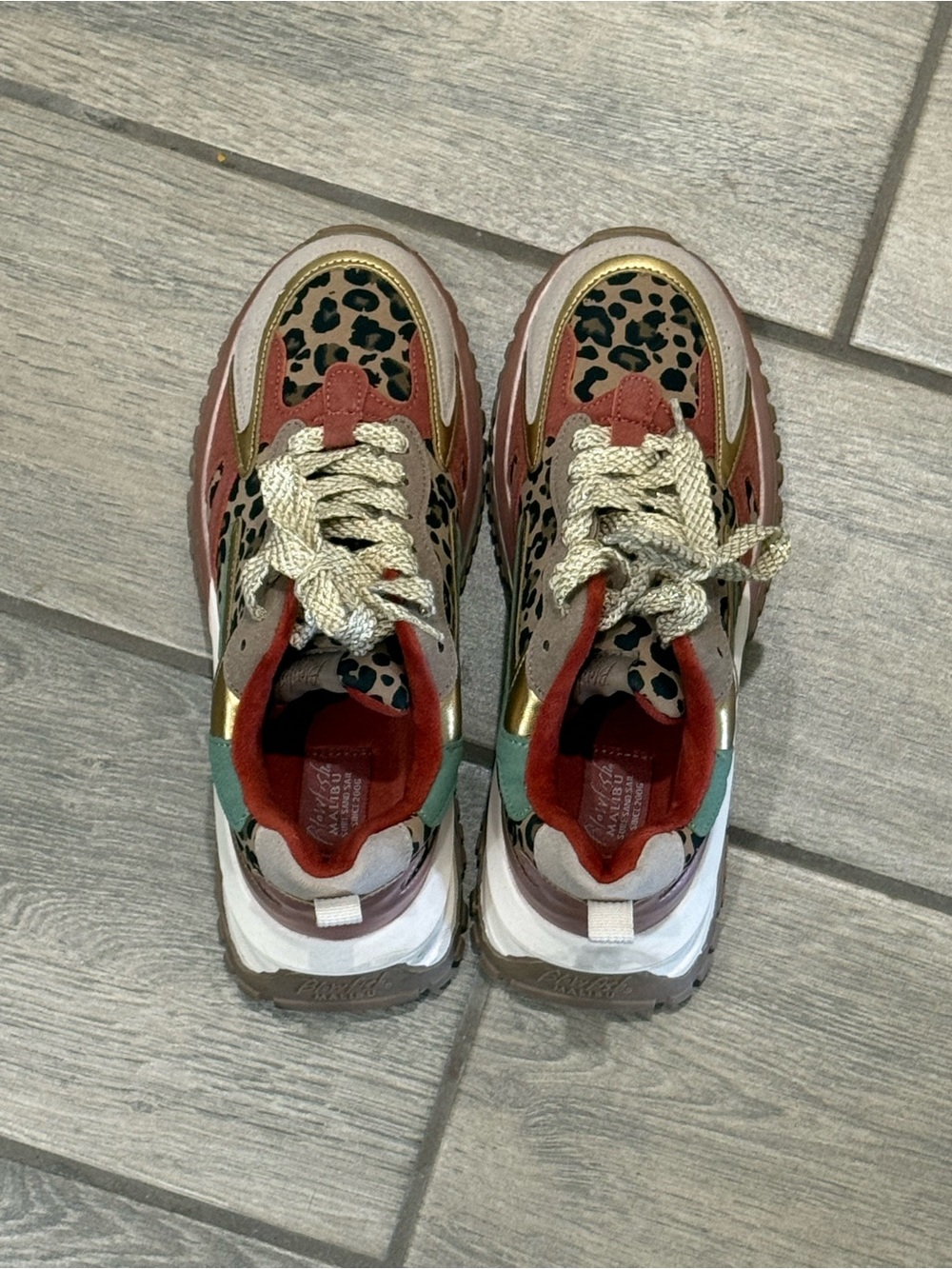 Blowfish Multi-Color Leopard Print Platform Sneakers